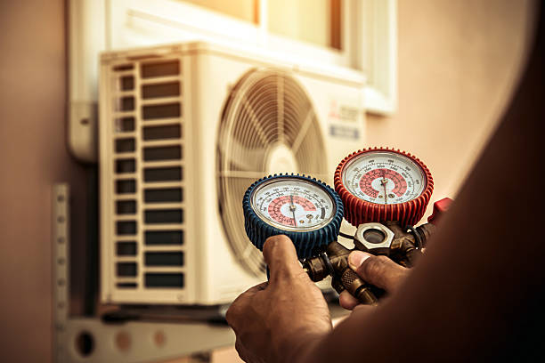Professional Hvac technician working in Forestville, MD